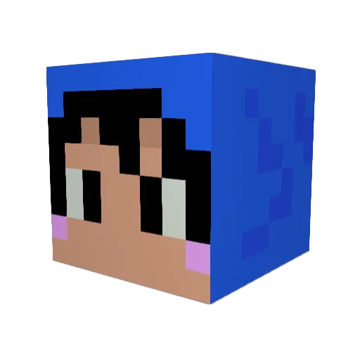 Sora_MH Minecraft avatar head, 3D render