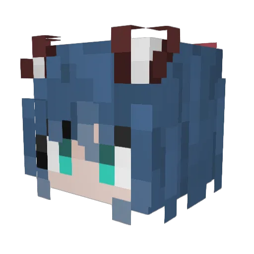 Sora_Skyio Minecraft avatar head, 3D render