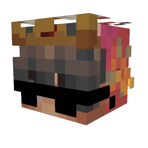 Soracamix Minecraft avatar head, 3D render