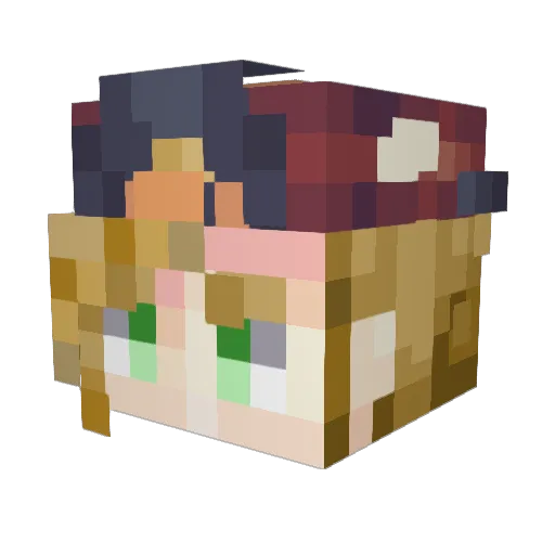 Sorachik0 Minecraft avatar head, 3D render