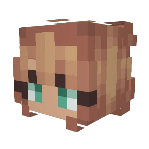 Sorahs Minecraft avatar head, 3D render