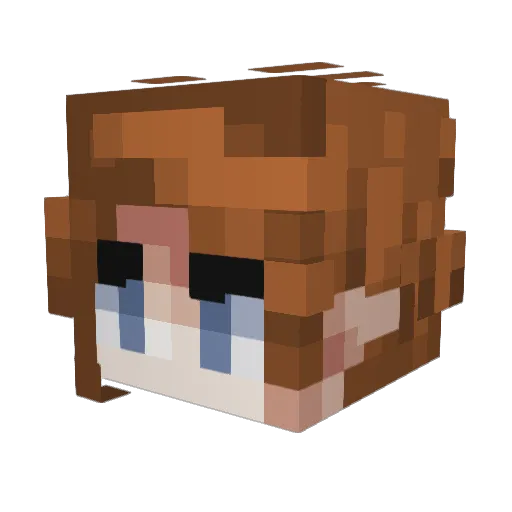 Sorajin Minecraft avatar head, 3D render