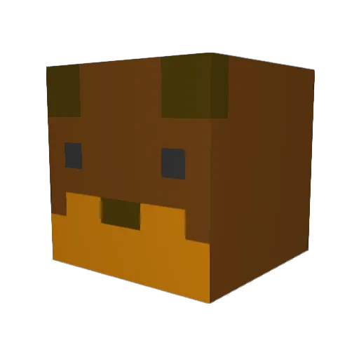 Soralu Minecraft avatar head, 3D render