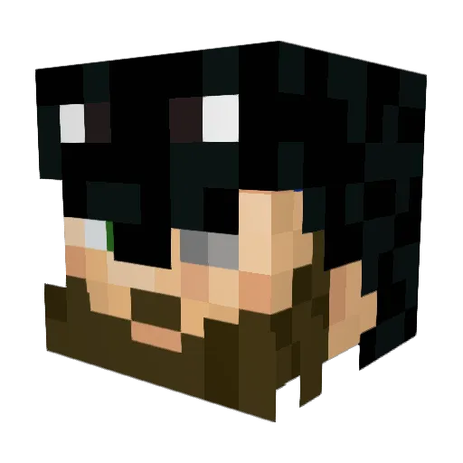 Soralz Minecraft avatar head, 3D render