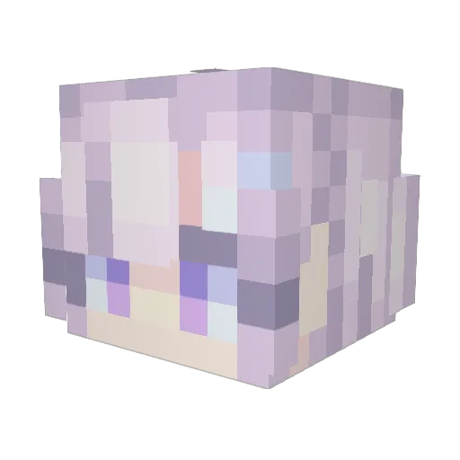 Soramiko Minecraft avatar head, 3D render