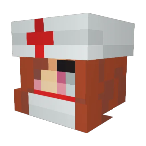 Sorastitch Minecraft avatar head, 3D render