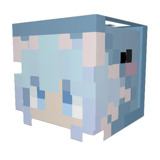 Sorazamee Minecraft avatar head, 3D render