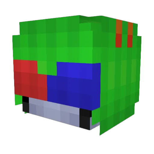 Sorb Minecraft avatar head, 3D render