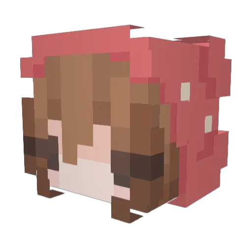 Sorbbit Minecraft avatar head, 3D render