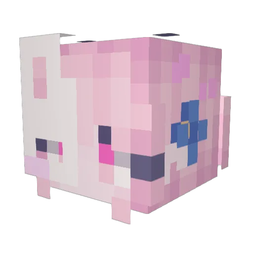 Sorbu Minecraft avatar head, 3D render
