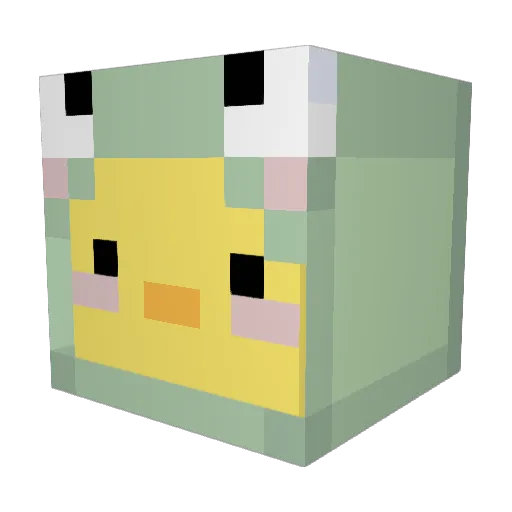 SorcericalPig Minecraft avatar head, 3D render
