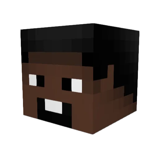 Sord2 Minecraft avatar head, 3D render