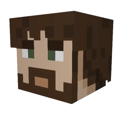 Sordleb Minecraft avatar head, 3D render