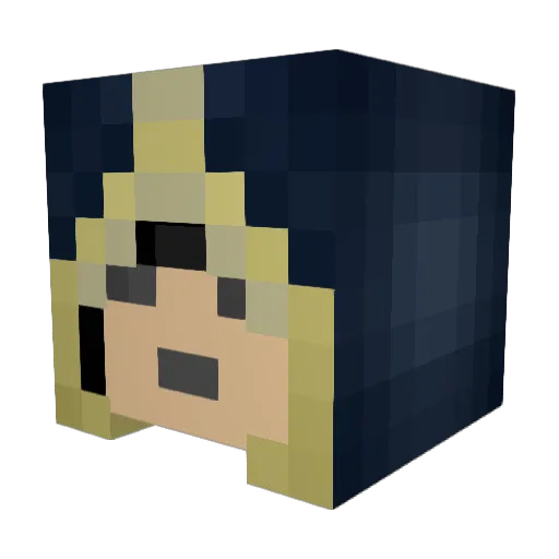 Sorej Minecraft avatar head, 3D render