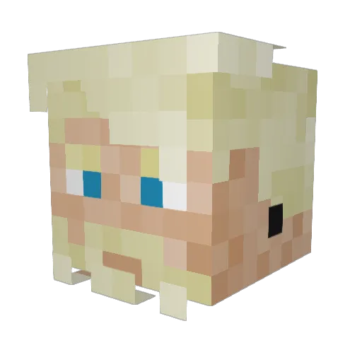 SorenKulle Minecraft avatar head, 3D render