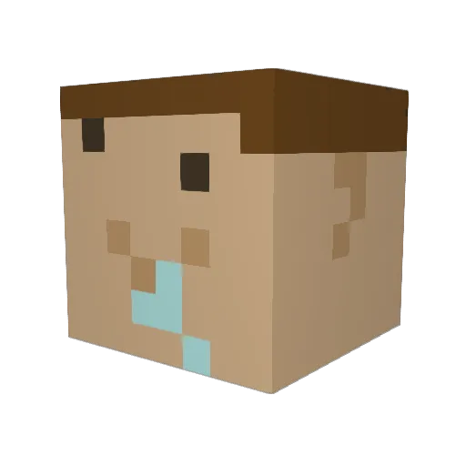 Soreption Minecraft avatar head, 3D render