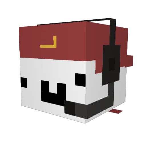 Sorevno Minecraft avatar head, 3D render