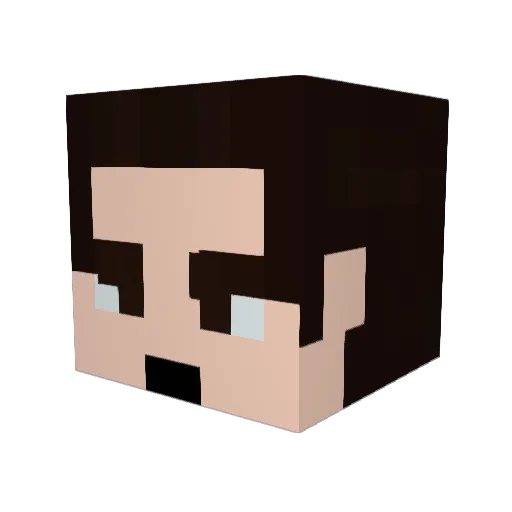 Sorezo Minecraft avatar head, 3D render