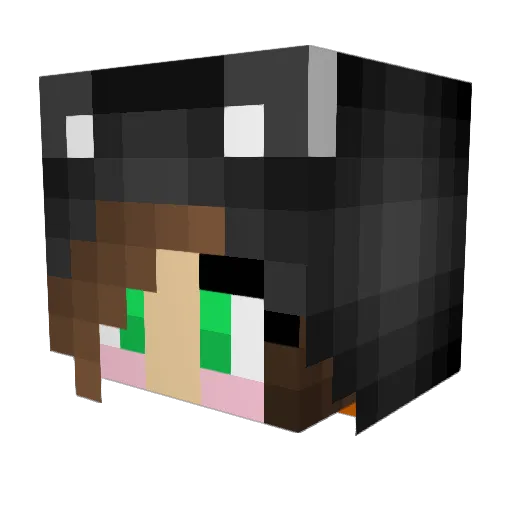 Sorianne Minecraft avatar head, 3D render