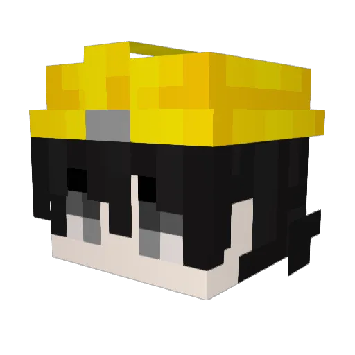 SoriiL Minecraft avatar head, 3D render