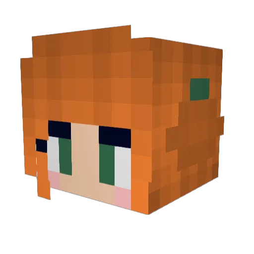 Sork Minecraft avatar head, 3D render