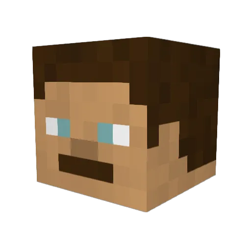 Sorogon_ Minecraft avatar head, 3D render