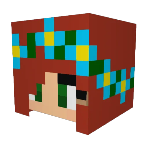 Sorrelstrides Minecraft avatar head, 3D render