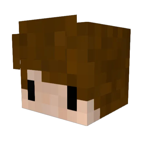 Sorrga Minecraft avatar head, 3D render