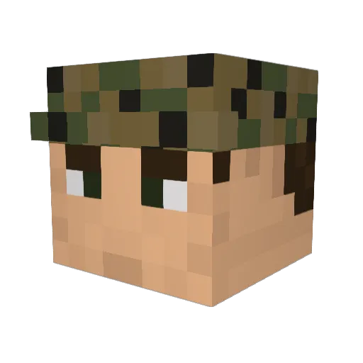Sorrom Minecraft avatar head, 3D render