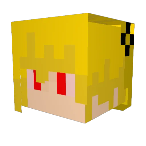 SorrowBlue Minecraft avatar head, 3D render