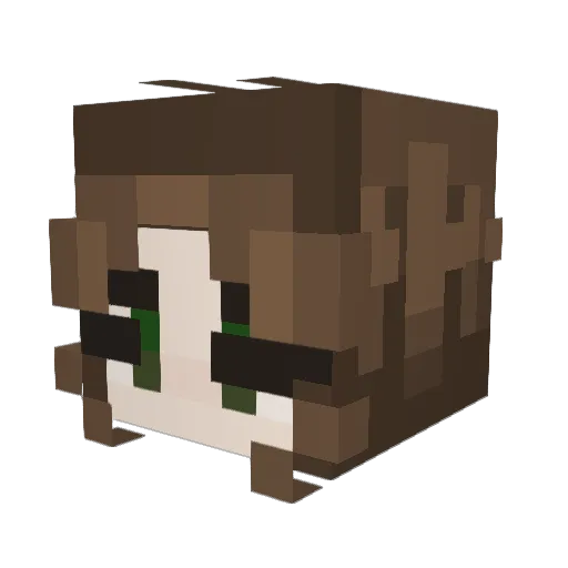 SorrowHall Minecraft avatar head, 3D render