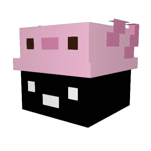 SortKorba Minecraft avatar head, 3D render