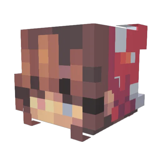 Sortrai Minecraft avatar head, 3D render