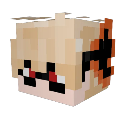 Sorua125 Minecraft avatar head, 3D render