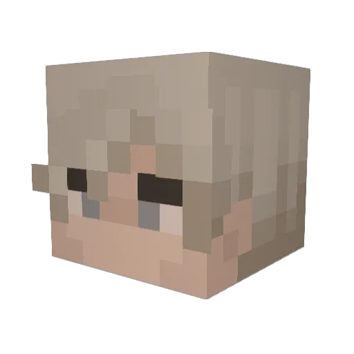 Soruhh Minecraft avatar head, 3D render