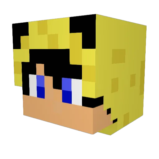 Soruuuux Minecraft avatar head, 3D render
