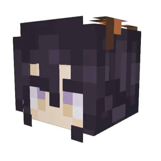 Soruyu Minecraft avatar head, 3D render