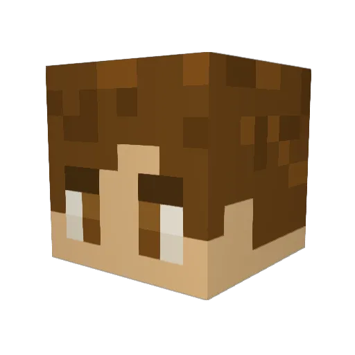 Sos23 Minecraft avatar head, 3D render