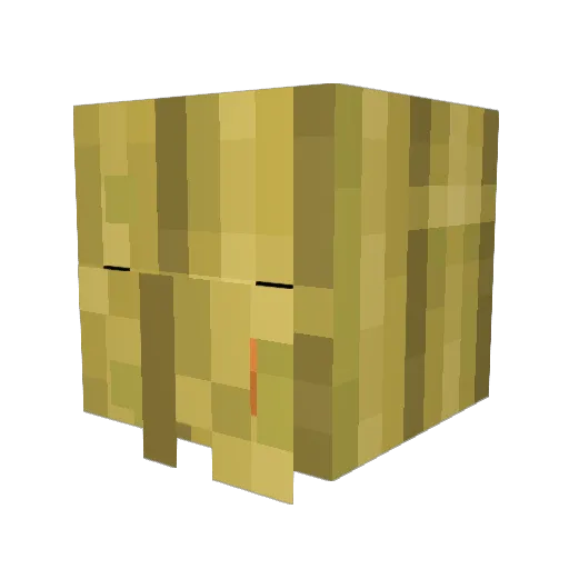 Sosiger Minecraft avatar head, 3D render