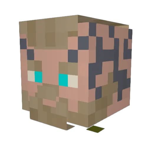 Sosita Minecraft avatar head, 3D render