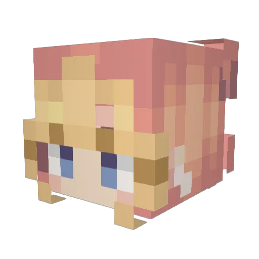 SosoIsYui Minecraft avatar head, 3D render
