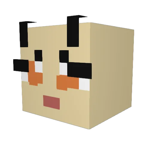 Sossack Minecraft avatar head, 3D render
