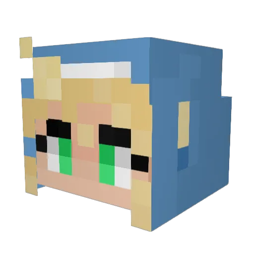 SosukeAizen Minecraft avatar head, 3D render