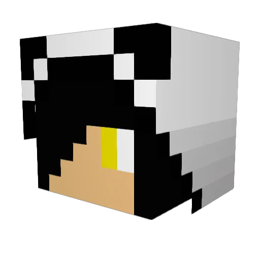Sosume Minecraft avatar head, 3D render