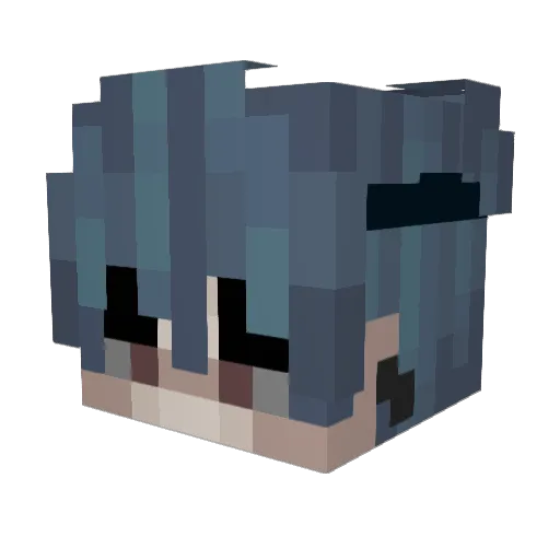 Sota27 Minecraft avatar head, 3D render