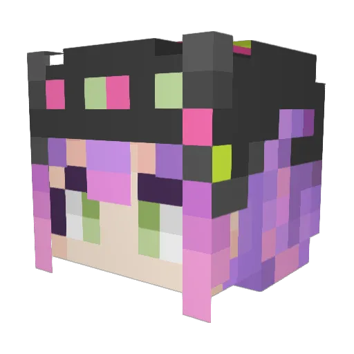 Sotassium Minecraft avatar head, 3D render