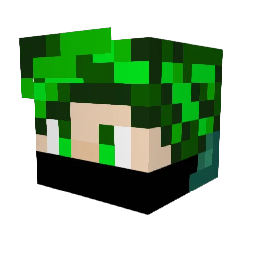 Soted Minecraft avatar head, 3D render