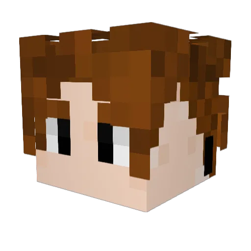 SotsuDiV Minecraft avatar head, 3D render