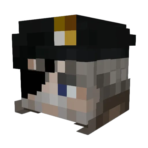 Soturie Minecraft avatar head, 3D render