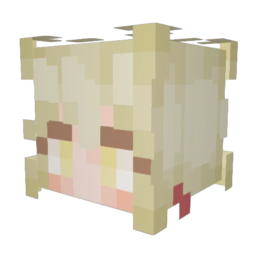 Sou1ky Minecraft avatar head, 3D render